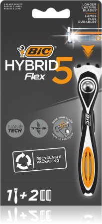 BIC FLEX5 Hybrid aparelho de barbear + refil de lâminas 2 pçs