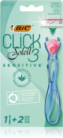 BIC Soleil Click Sensitive rasoio per depilazione femminile + lame di ricambio 2 pz