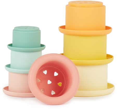 Bieco Silicone Stacking Cups Tropical Vibes stohovací kelímky
