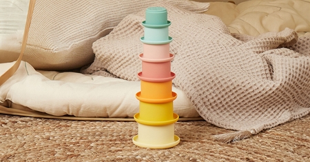Bieco Silicone Stacking Cups Tropical Vibes stohovací kelímky