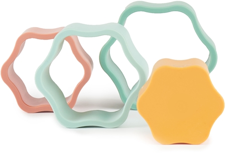 Bieco Silicone Stacking Tower Flower activity toy