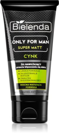 Bielenda Only for Men Super Mat gel hidratante contra brilho de rosto i poro dilatados