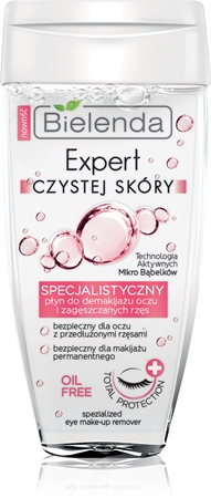 Bielenda Expert Pure Skin Special make-up pentru îndepărtarea machiajului ochilor si a genelor false
