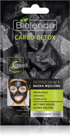Bielenda Carbo Detox Active Carbon čisticí maska s aktivním uhlím pro mastnou a smíšenou pleť