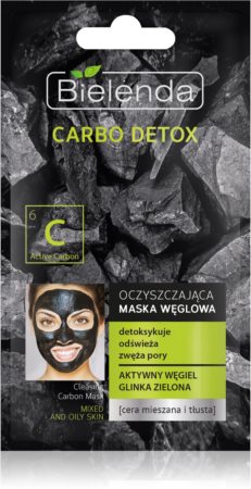 Bielenda Carbo Detox Active Carbon Masca de curățare cu cărbune pentru ten gras și mixt