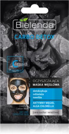 Bielenda Carbo Detox Active Carbon mascarilla limpiadora con carbón activo para pieles secas y sensibles