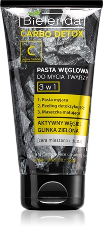Bielenda Carbo Detox Active Carbon 3-in-1 Cleansing Paste with Activated Charcoal