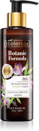 Bielenda Botanic Formula Hemp + Saffron mycí gel na obličej s hydratačním účinkem