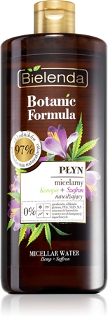 Bielenda Botanic Formula Hemp + Saffron odświeżający i oczyszczający płyn micelarny