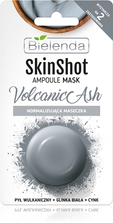 Bielenda Skin Shot Volcanic Ash Maske zur Normalisierung der Haut für das Gesicht