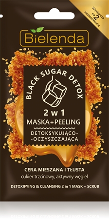 Bielenda Black Sugar Detox masque détoxifiant et micro-exfoliant 2 en 1