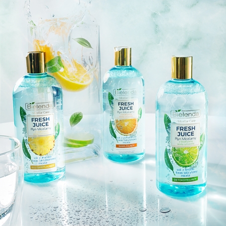 Bielenda Fresh Juice Lime água micelar para pele mista e sensível