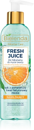 Bielenda Fresh Juice Orange cleansing micellar gel with moisturising effect