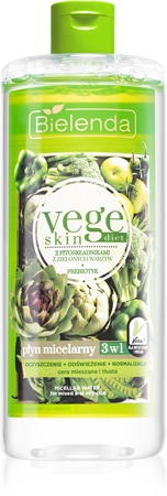 Bielenda Vege Skin Diet eau micellaire pour peaux grasses et mixtes