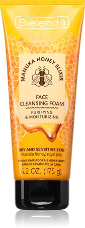Bielenda Manuka Honey hydratisierender Reinigungsschaum für sehr trockene und empfindliche Haut