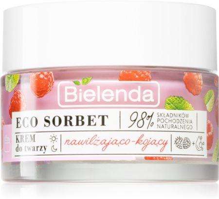Bielenda Eco Sorbet Raspberry creme hidratante e apaziguador para rosto