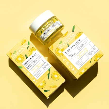 Bielenda Eco Sorbet Pineapple nawilżająco-rozświetlający krem do twarzy