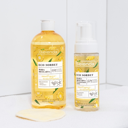 Bielenda Eco Sorbet Pineapple água micelar hidratante