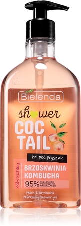 Bielenda Shower Coctail Peach + Kombucha Uppfriskande dusch-gel med regenererande effekt
