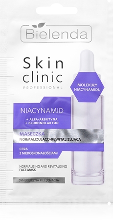 Bielenda Skin Clinic Professional Niacinamide noční revitalizační maska pro obnovu pleti pro problematickou pleť, akné