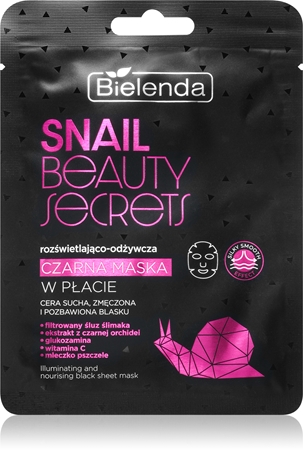 Bielenda Snail Beauty Secrets närande arkmask för ansiktet för trött hud