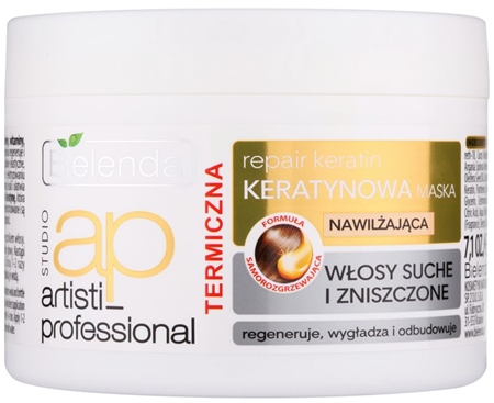 Bielenda Artisti Professional Repair Keratin máscara regeneradora e hidratante para cabelo seco a danificado