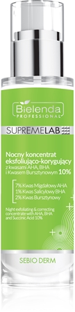 Bielenda Professional Supremelab Sebio Derm glättendes Peeling-Serum für die Nacht