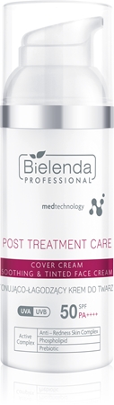 Bielenda Professional Post Treatment Care Soothing & Tinted Face Cream Soothing Cream for sensitive and irritable skin