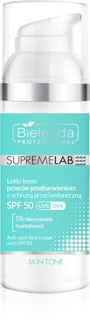 Bielenda Professional Supremelab Skin Tone denní krém proti pigmentovým skvrnám SPF 50