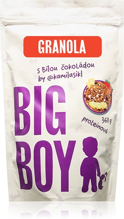 Big Boy Proteinová granola s bílou čokoládou by @kamilasikl granola s čokoládou