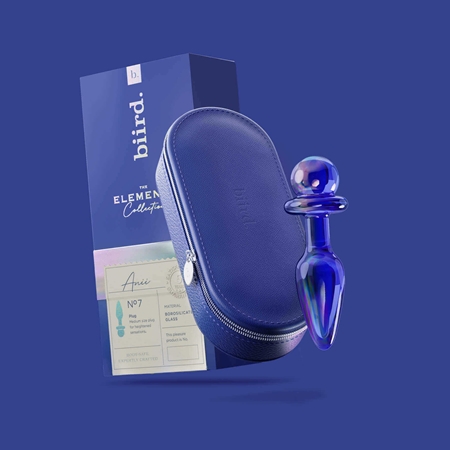 Biird Anii Glass Blue korek analny