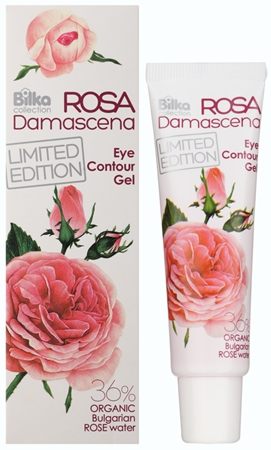 Marke
 Bilka Rosa Damascena glättendes und straffendes Gel für die Augen mit Rosenwasser