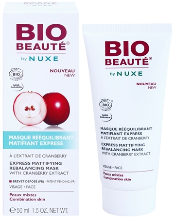 Bio Beauté by Nuxe Rebalancing mattierende Maske mit Preiselbeeren-Extrakt zum verkleinern der Poren