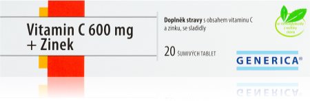 Generica Vitamín C + zinek šumivé tablety pro podporu imunitního systému