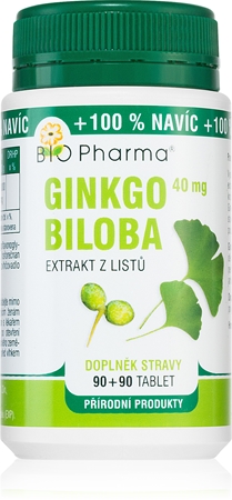 Bio Pharma Ginko biloba 40mg tablety na podporu funkcie mozgu a zlepšenie pamäti