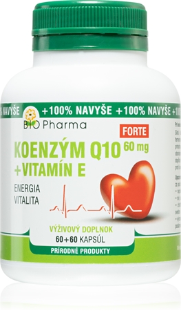 Bio Pharma Koenzym Q10 + vitamin E Forte capsules for better physical and mental health