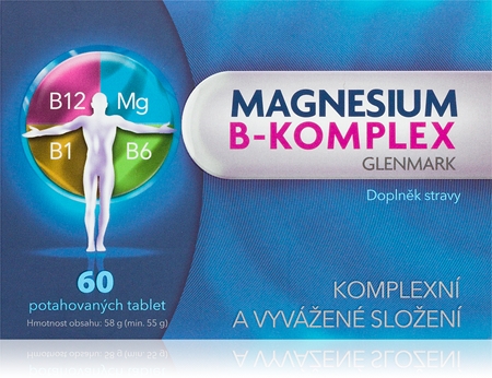 Glenmark Magnesium B-komplex Tablety Na Podporu Zdravia Nervovej ...