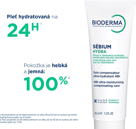 Bioderma Sébium Hydra hydratační krém pro pleť vysušenou a podrážděnou léčbou akné