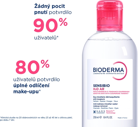 Bioderma Sensibio H2O AR micelární voda pro citlivou pleť se sklonem ke zčervenání