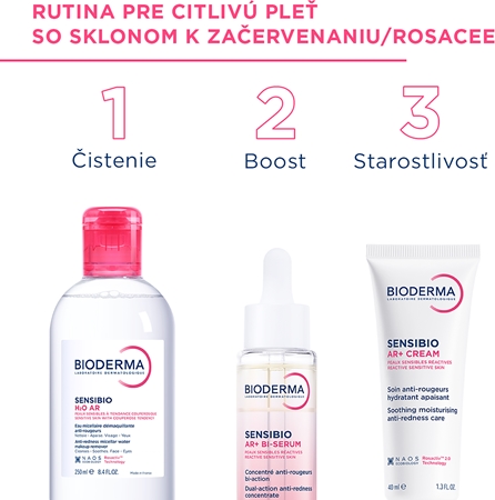 Bioderma Sensibio H2O AR micelárna voda pre citlivú pleť so sklonom k začervenaniu