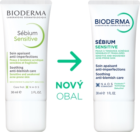 Bioderma Sébium Sensitive intenzívne hydratačný a upokojujúci krém pre pleť vysušenú a podráždenú liečbou akné