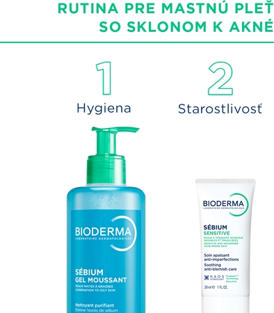 Bioderma Sébium Sensitive intenzívne hydratačný a upokojujúci krém pre pleť vysušenú a podráždenú liečbou akné