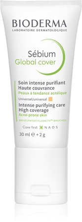 Bioderma Sébium Global Cover cuidado de cobertura intensivo para a pele propensa a acne tom