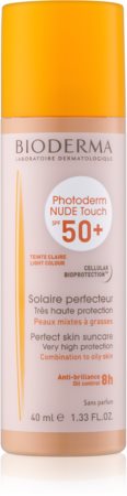 Bioderma Photoderm Nude Touch védő tonizáló folyadék kombinálttól zsíros bőrig SPF 50+