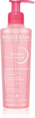 Bioderma Sensibio Gel Moussant nežni pomirjevalni in čistilni gel za odstranjevanje ličil