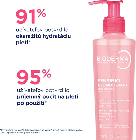 Bioderma Sensibio Gel Moussant jemný upokojujúci čistiaci a odličovací gél
