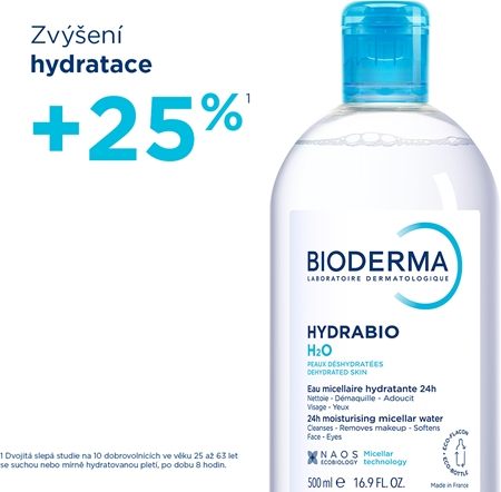 Bioderma Hydrabio H2O micelární čisticí voda pro dehydratovanou pleť