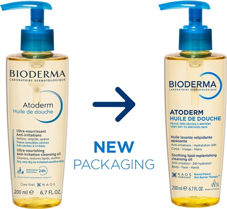 Bioderma Atoderm Shower Oil Ekstranærende lindrende bruseolie Til tør og irriteret hud