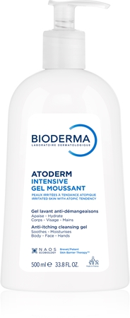 Bioderma Atoderm Intensive Gel Moussant nourishing foaming gel for very dry sensitive and atopic skin