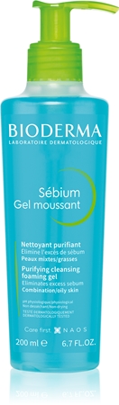 Bioderma Sébium Gel Moussant tisztító gél kombinált és zsíros bőrre